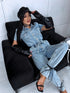 СИНИЙ ДЖИНСОВЫЙ брючный костюм "BLUE WEEKEND" LY107